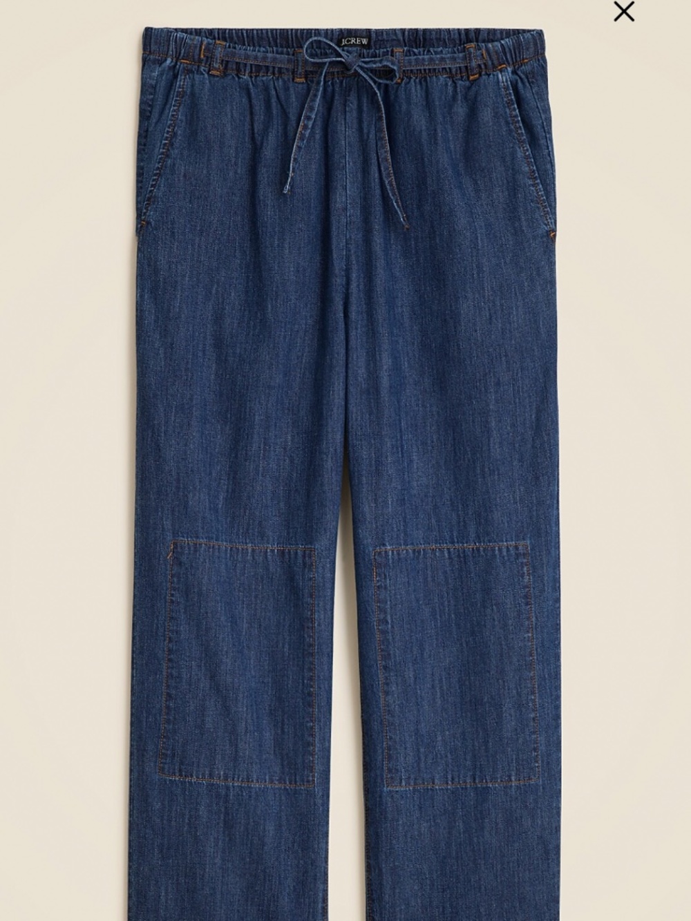 J Crew Relaxed Utility Pant in Chambray, Size S